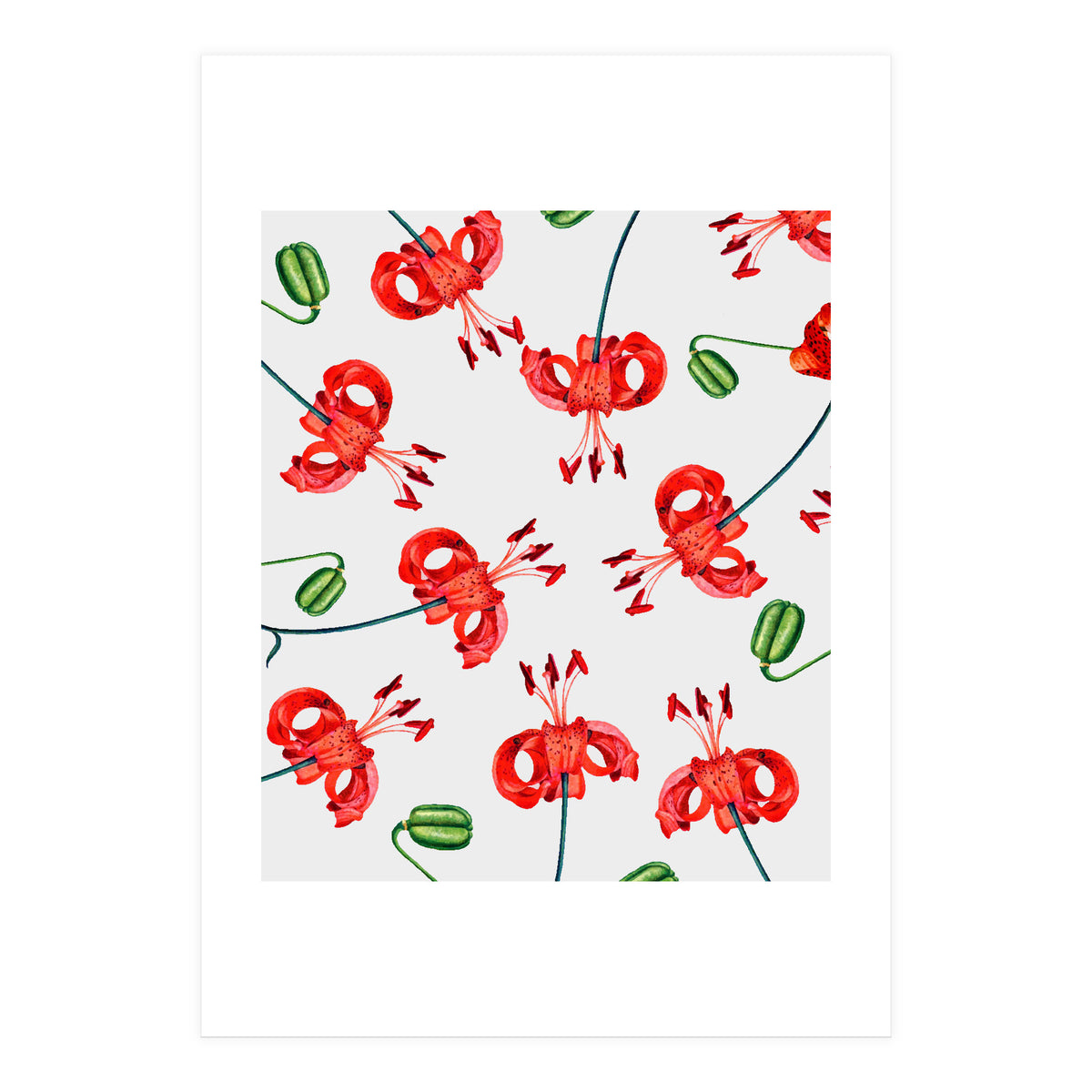 Exotic Floral Pattern (Print Only)