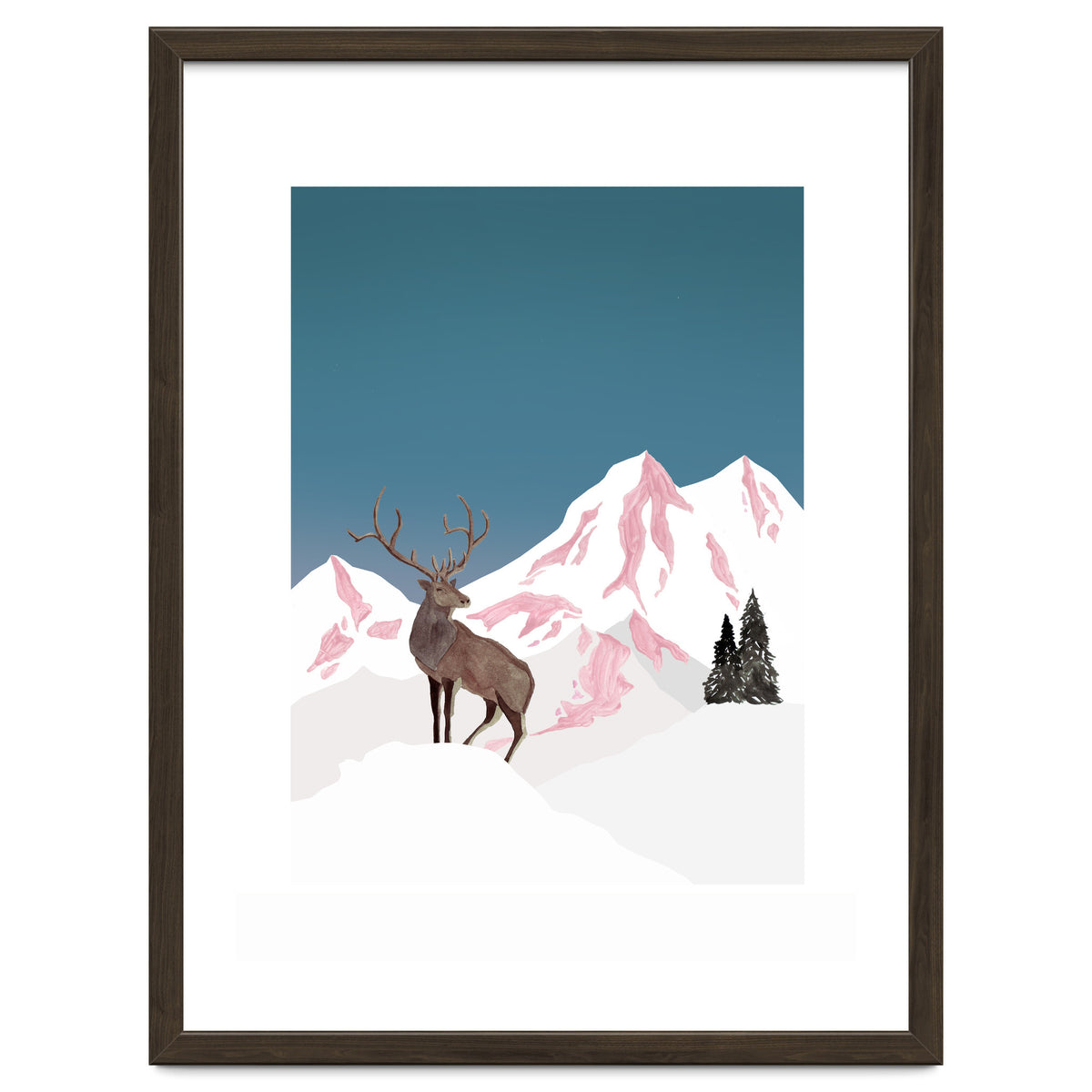 Mountain Love Winter Stag