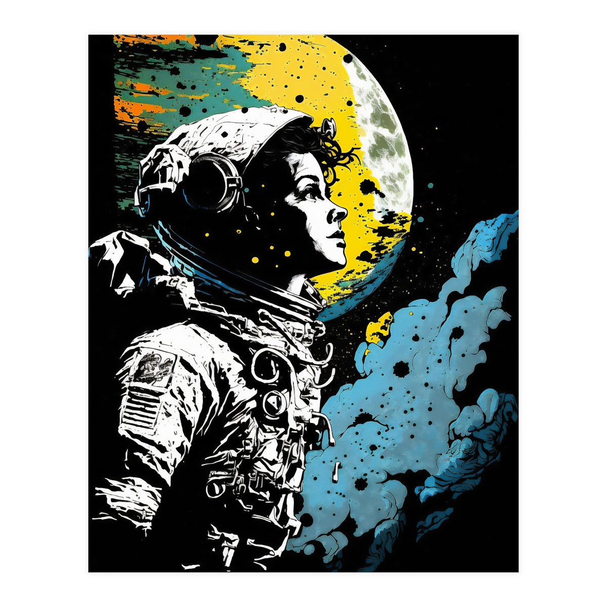 Astronaut Girl Illustration (Print Only)