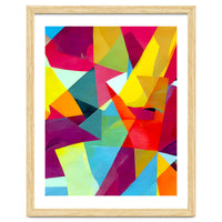 The Abstract Bohemian, Contemporary Geometric Shapes Painting, Eclectic Colorful Maximalist Modern