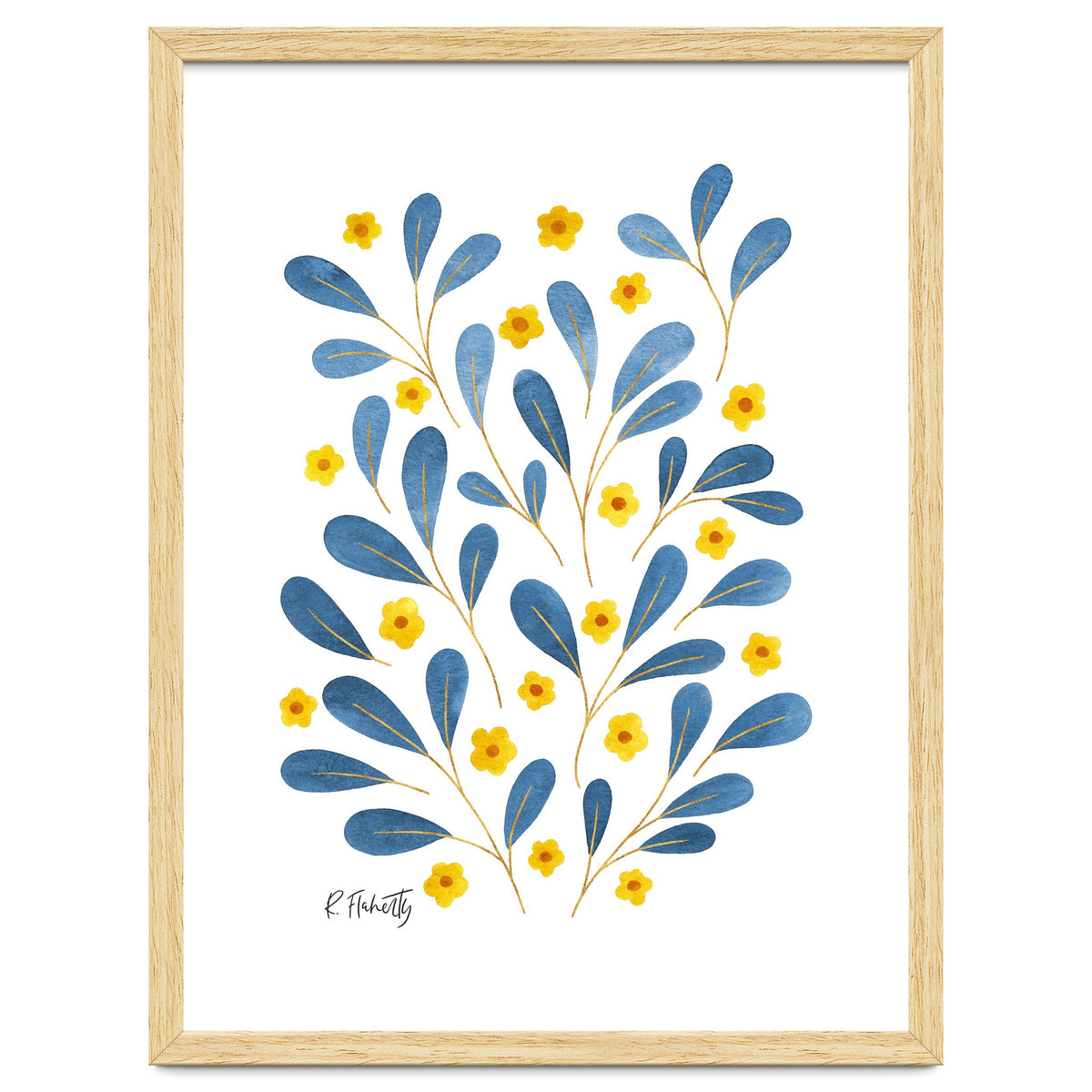 Springtime Floral | Blue and Yellow