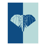 ELEPHANT IN BLUE ! POLYGON ART (Print Only) thumbnail