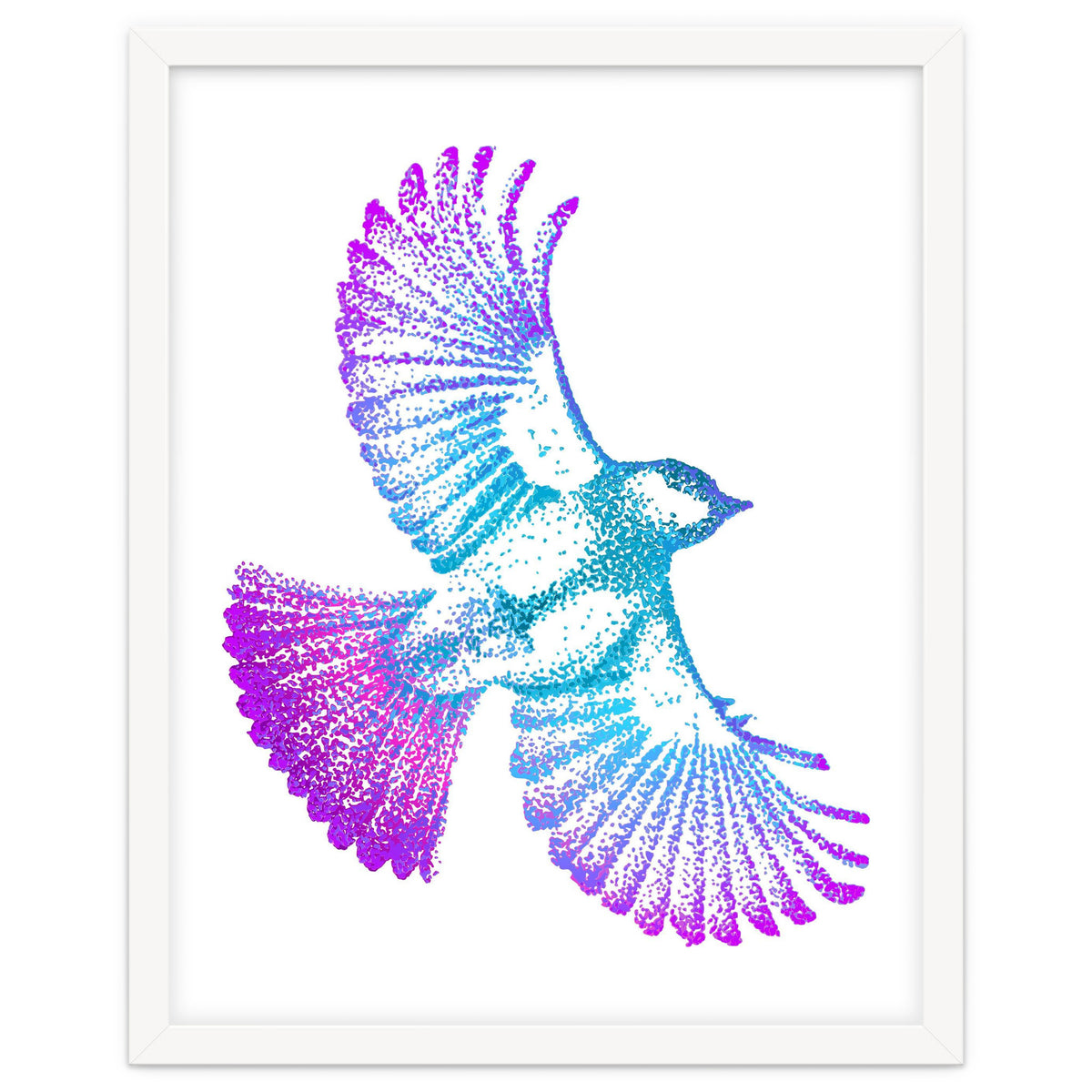 Flying Bird in Electric Blue