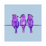 Three purple birds (Print Only) thumbnail