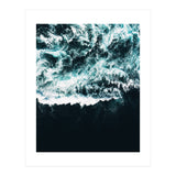Oceanholic, Sea Waves Dark Photography, Nature Ocean Landscape Travel Eclectic Graphic Design (Print Only) thumbnail