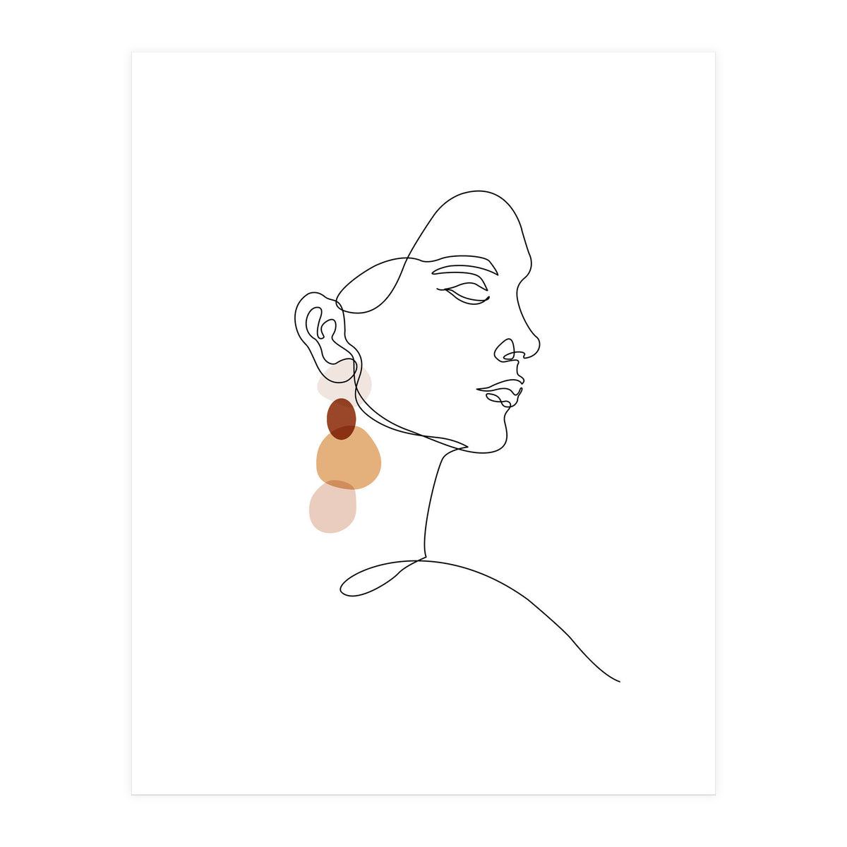 Earring woman (Print Only)