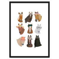 Horses in Glasses and Hats