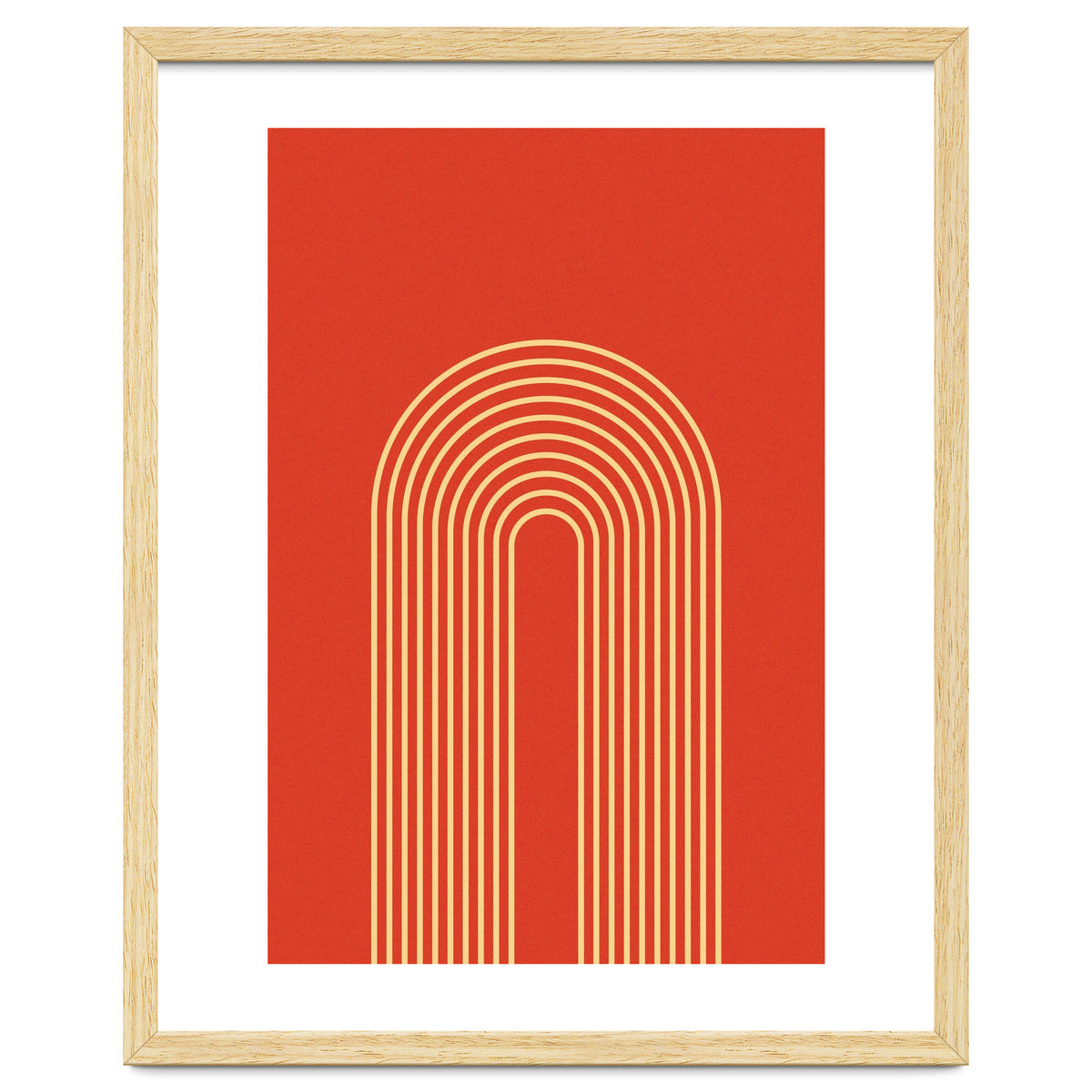 Rainbow Lines Mid Century Geometric Art