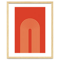 Rainbow Lines Mid Century Geometric Art