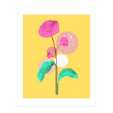 The Rare Bloom, Abstract Nature Floral Graphic, Eclectic Bohemian Modern, Pop of Color Illustration (Print Only) thumbnail