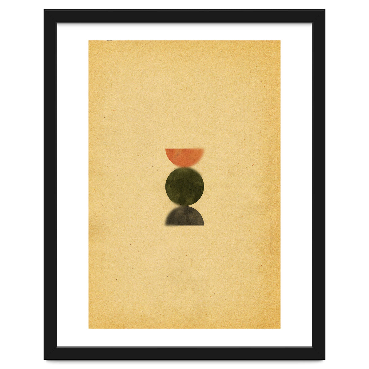 Blurry mid century modern shapes