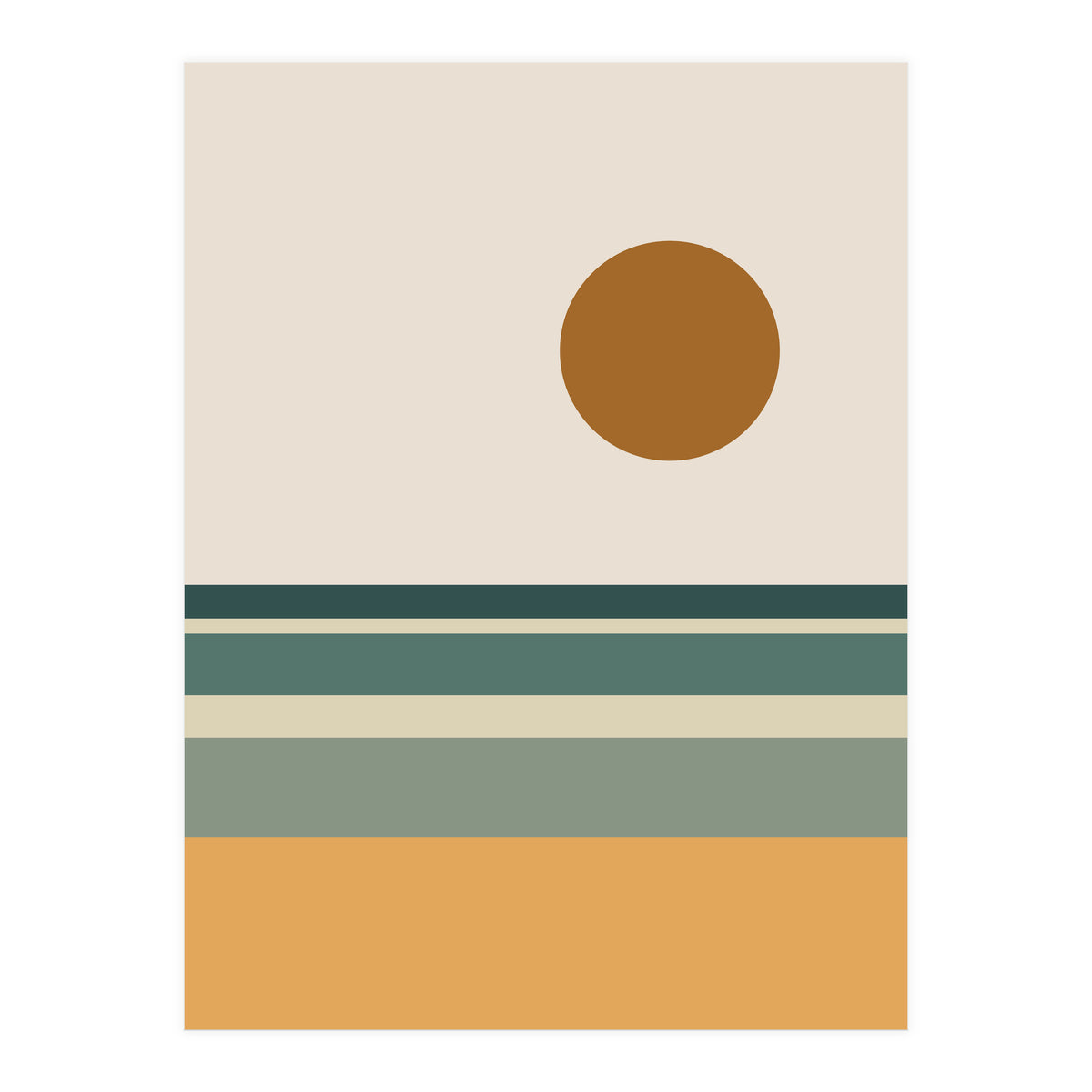 Ocean - Mid Century Landscape (Print Only)