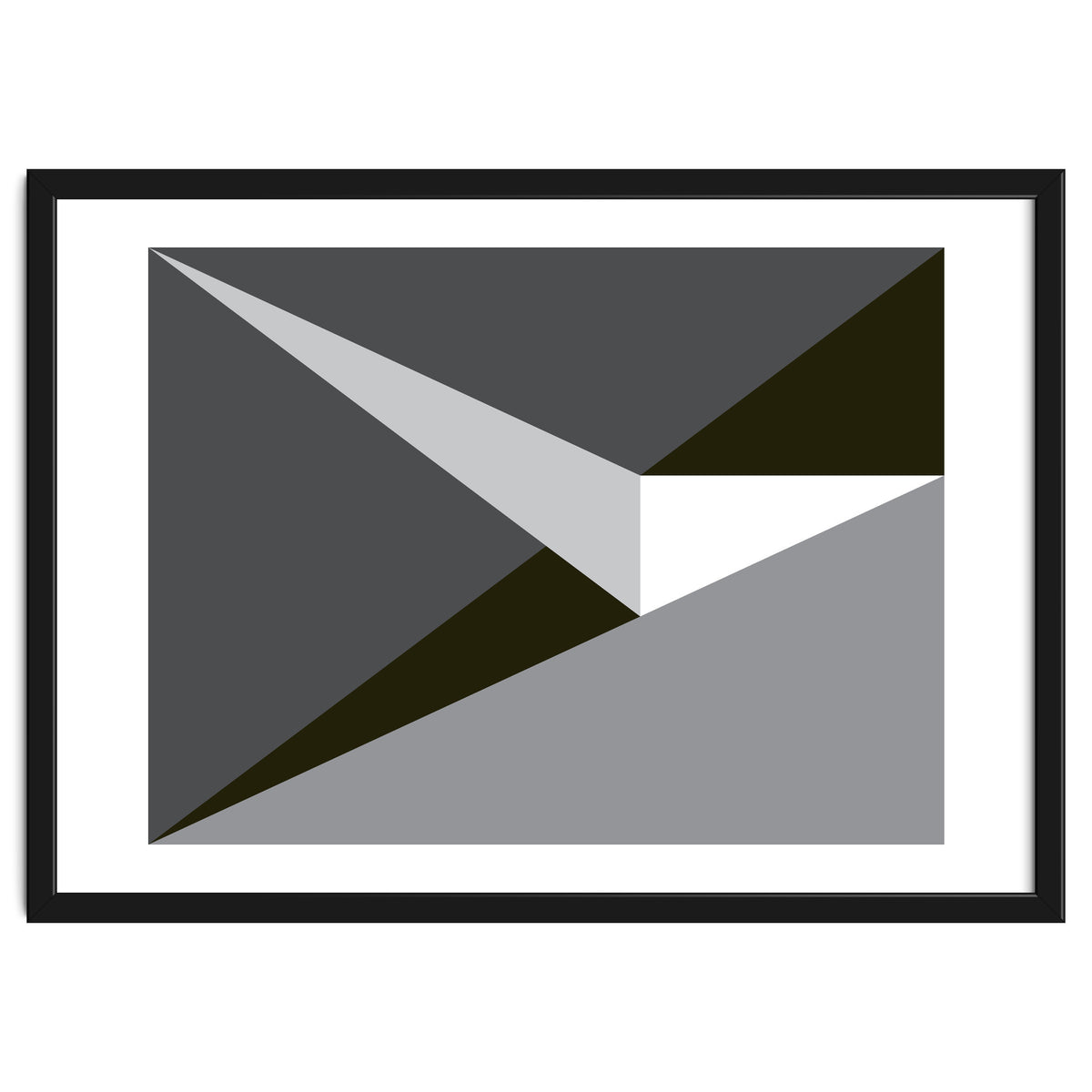 Geometric Shapes No. 73 - black & grey triangles