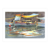 Yacht painting art watercolor (Print Only) thumbnail