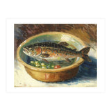 Trout in a Bowl Oil Painting (Print Only) thumbnail