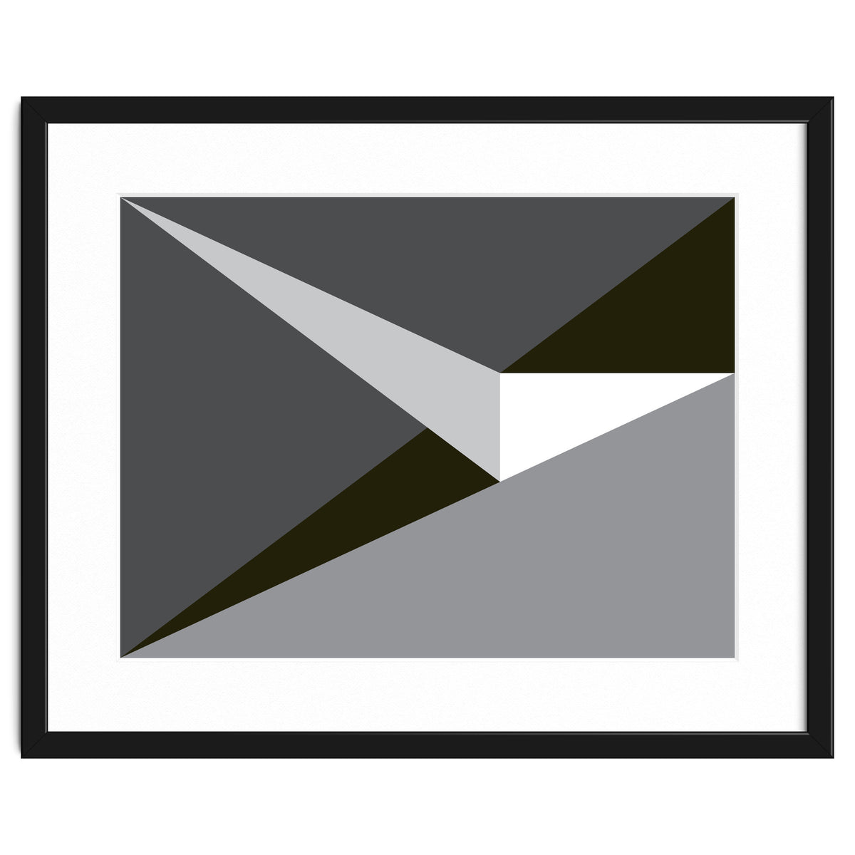 Geometric Shapes No. 73 - black & grey triangles