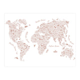 Typography World Map in Pink (Print Only) thumbnail