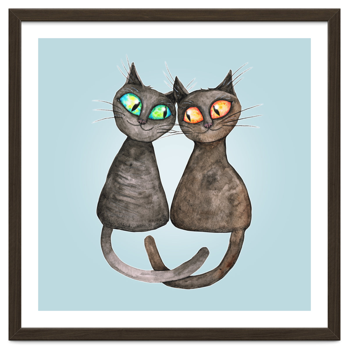 Two cute loving cats