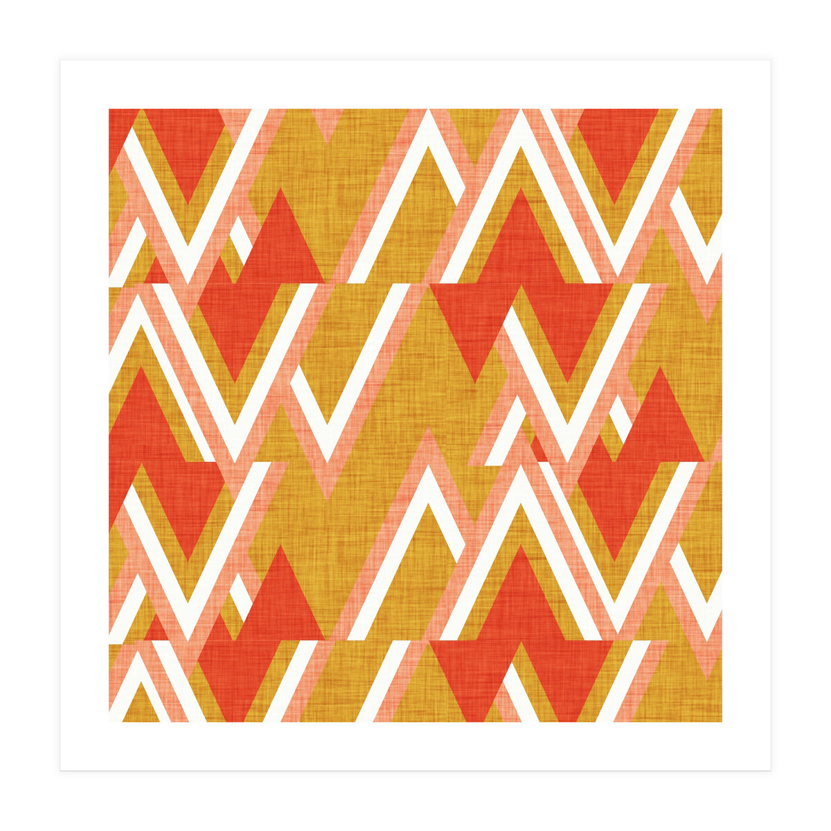 New Mid Mod Woods Mustard  (Print Only)