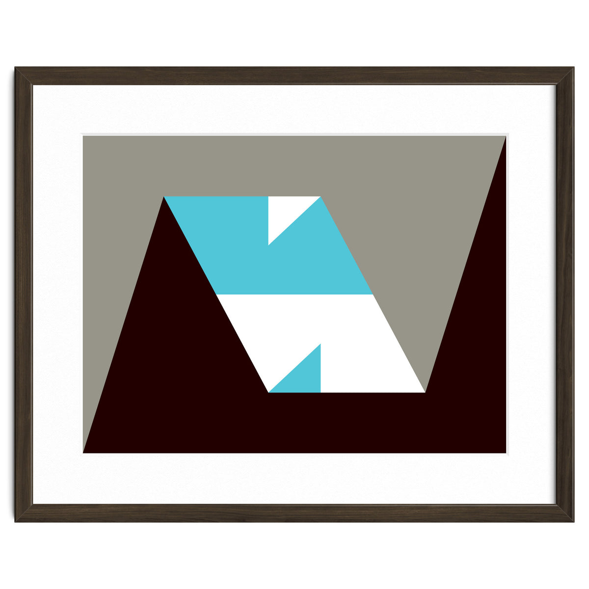 Geometric Shapes No. 48 - grey & blue