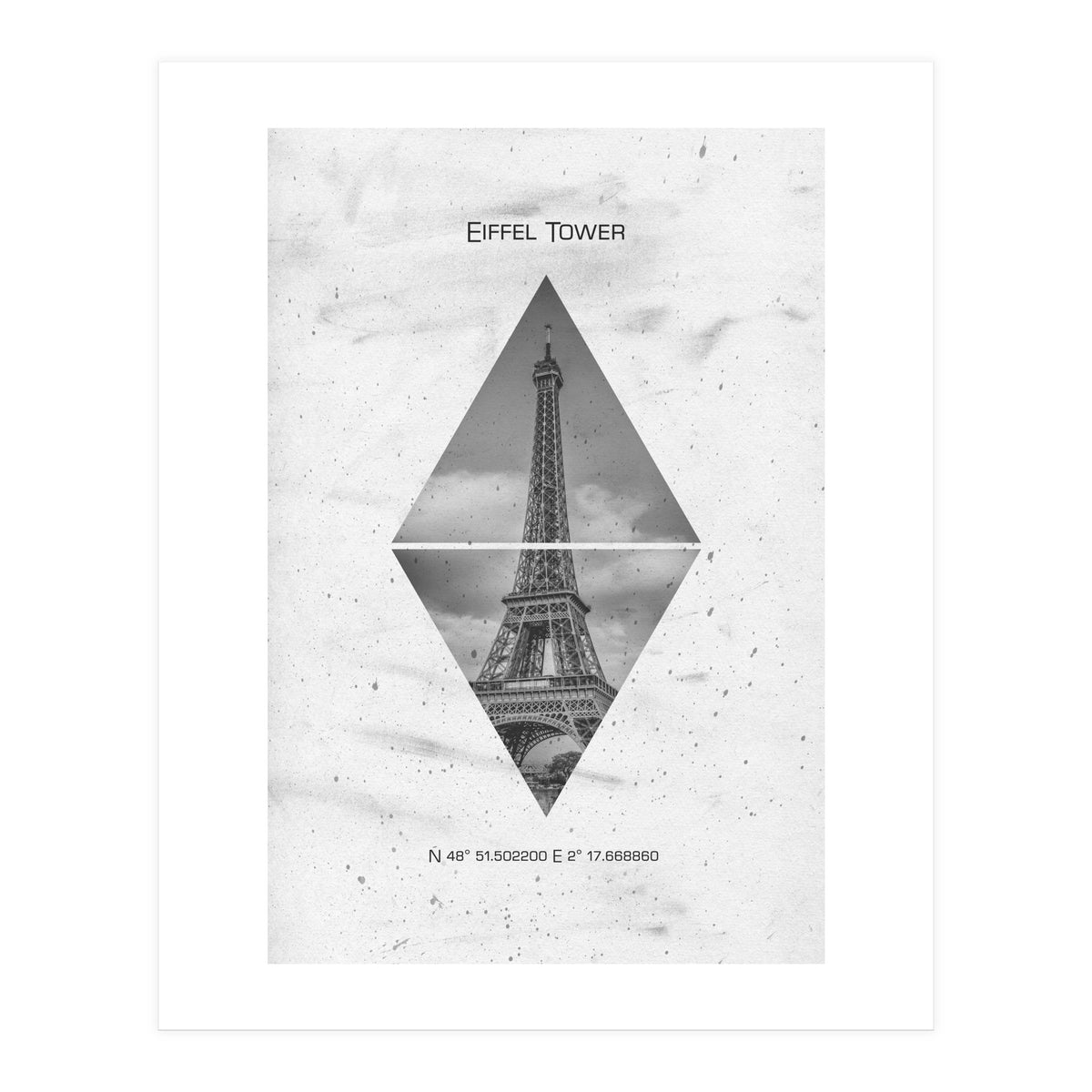 Coordinates PARIS Eiffel Tower (Print Only)