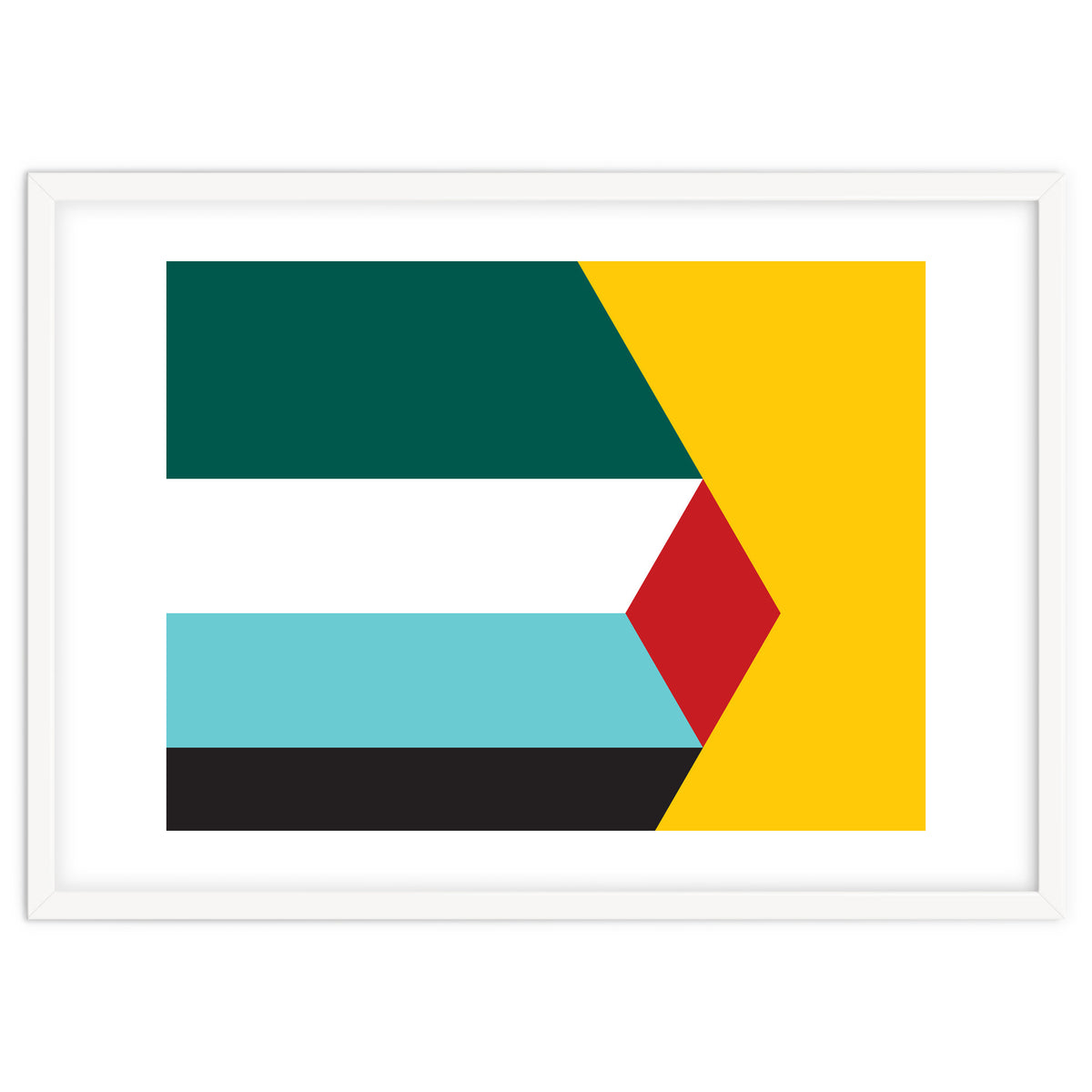 Geometric Shapes No. 43 - yellow & green