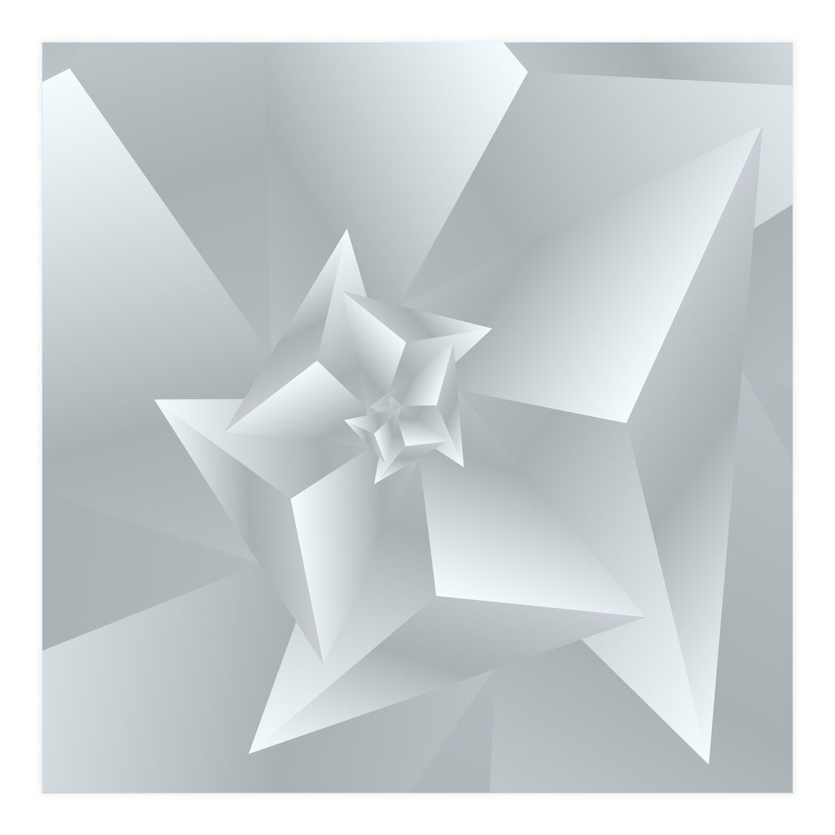 Trendy White Triangle  (Print Only)