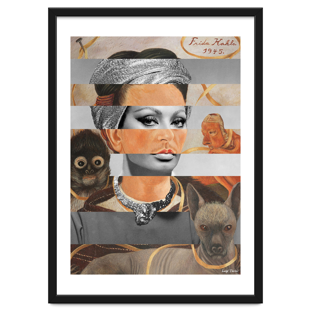 Self Portrait By Frida Kahlo & Sophia Loren