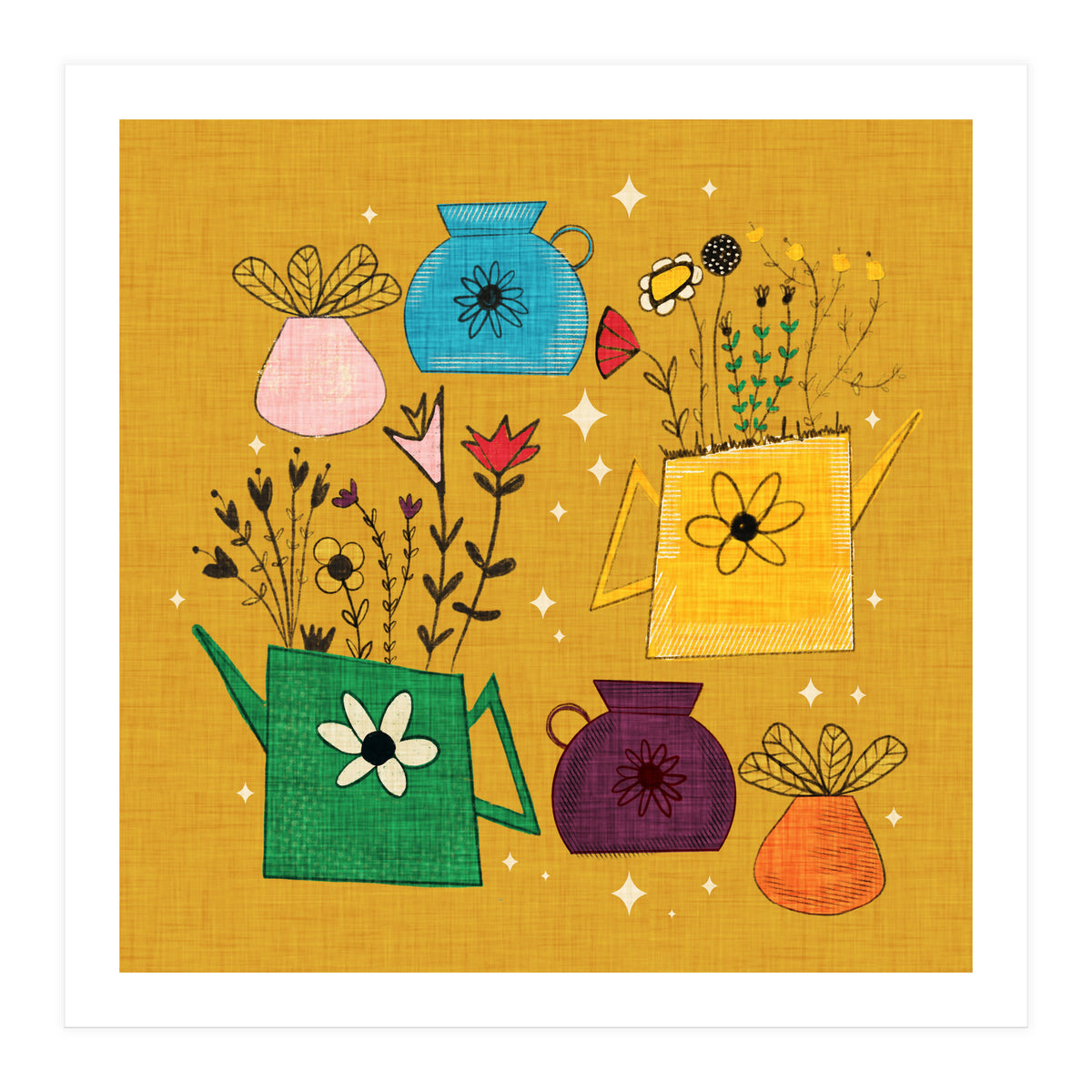 Gardening Dreams Yellow  (Print Only)