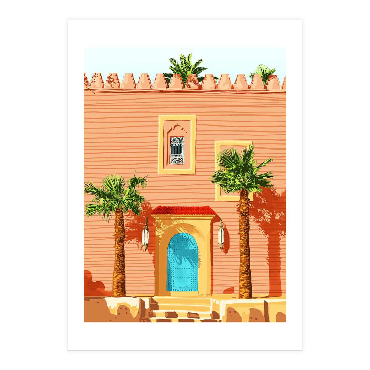 The Blue Door, Tropical Architecture Morocco (Print Only)