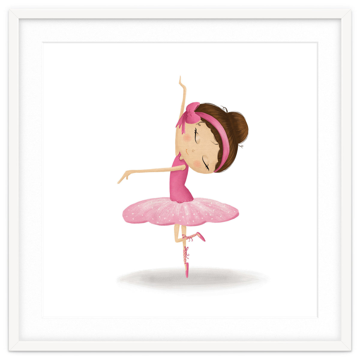 Adorable Twirling Ballerina Nursery Print