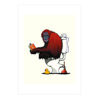 Orangutan on the Toilet, Funny Bathroom Humour (Print Only)