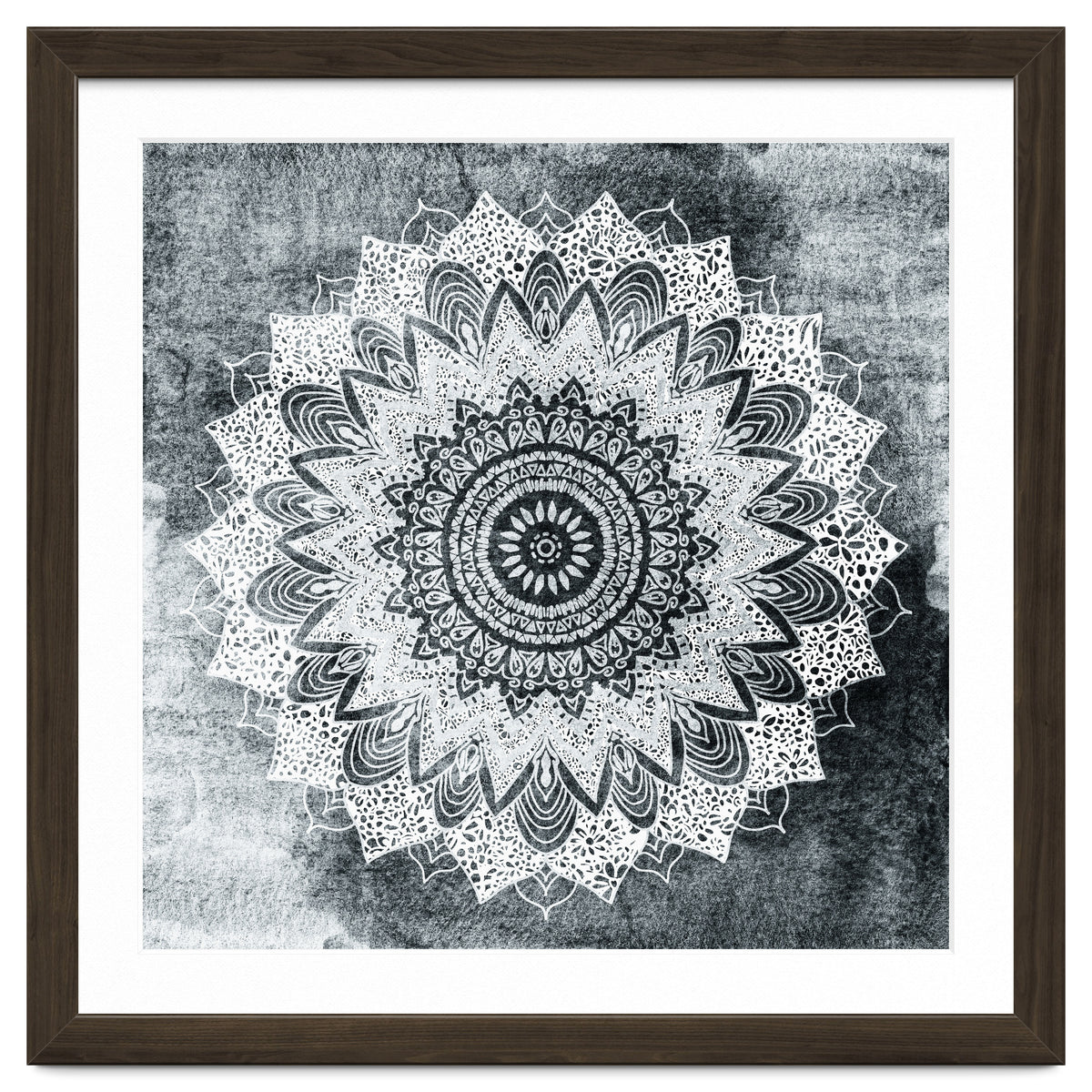 Bohochic Mandala In Gray