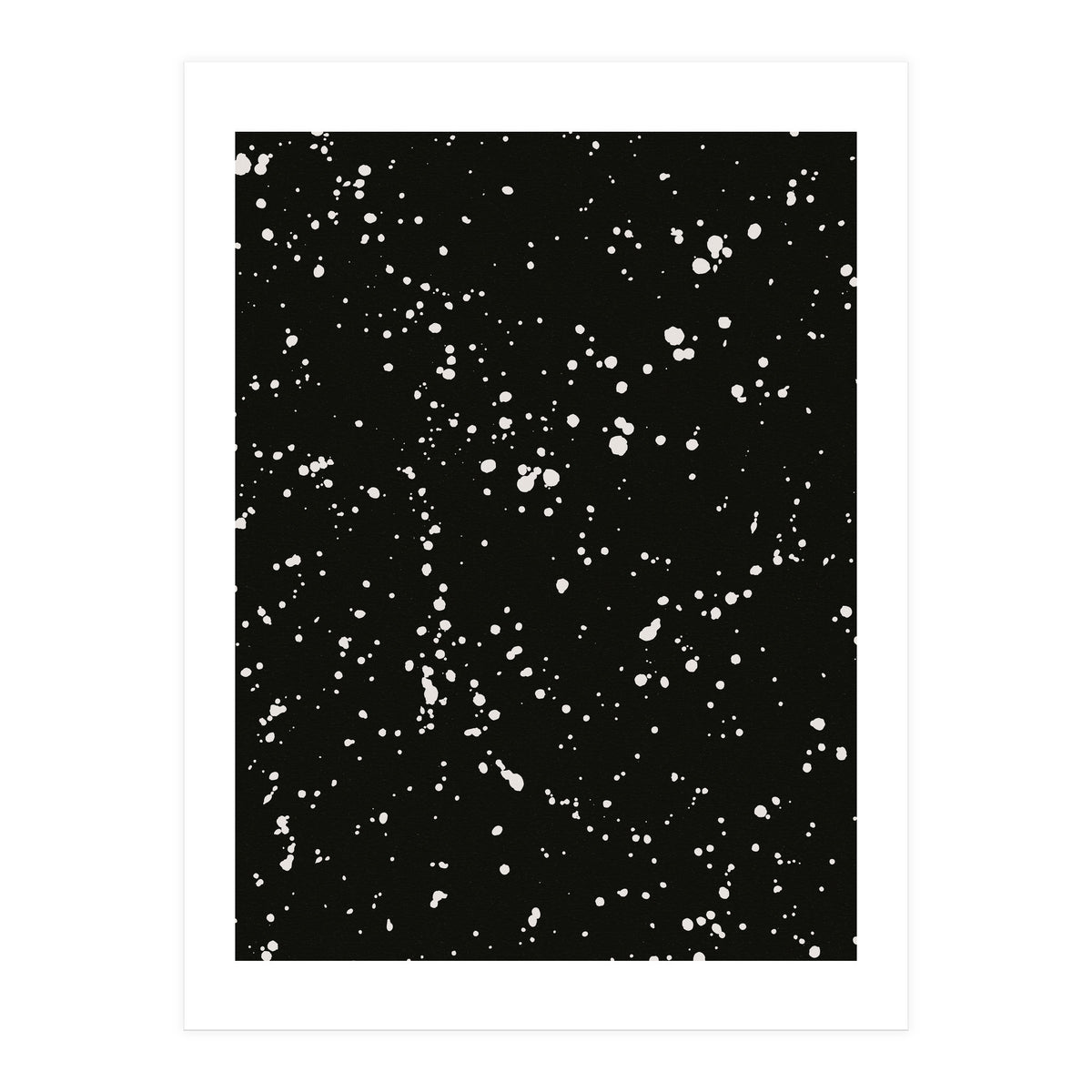 Paint Splatter on Black Background (Print Only)