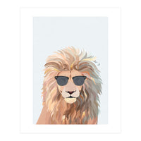 Lion Portrait earing sunglasses (Print Only)