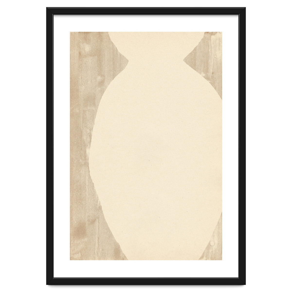 Creame tone vase silhouette
