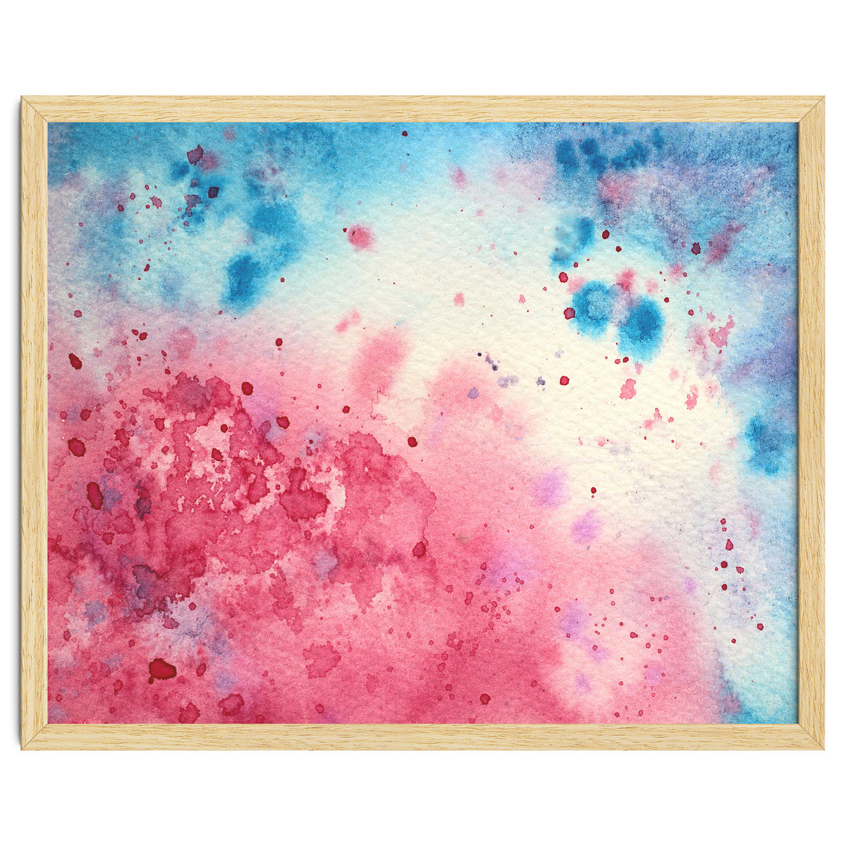 When pink meets blue || abstract watercolor