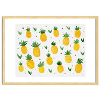Watercolor pineapples