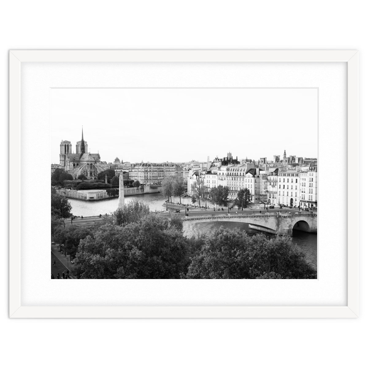 Paris View in Black and White