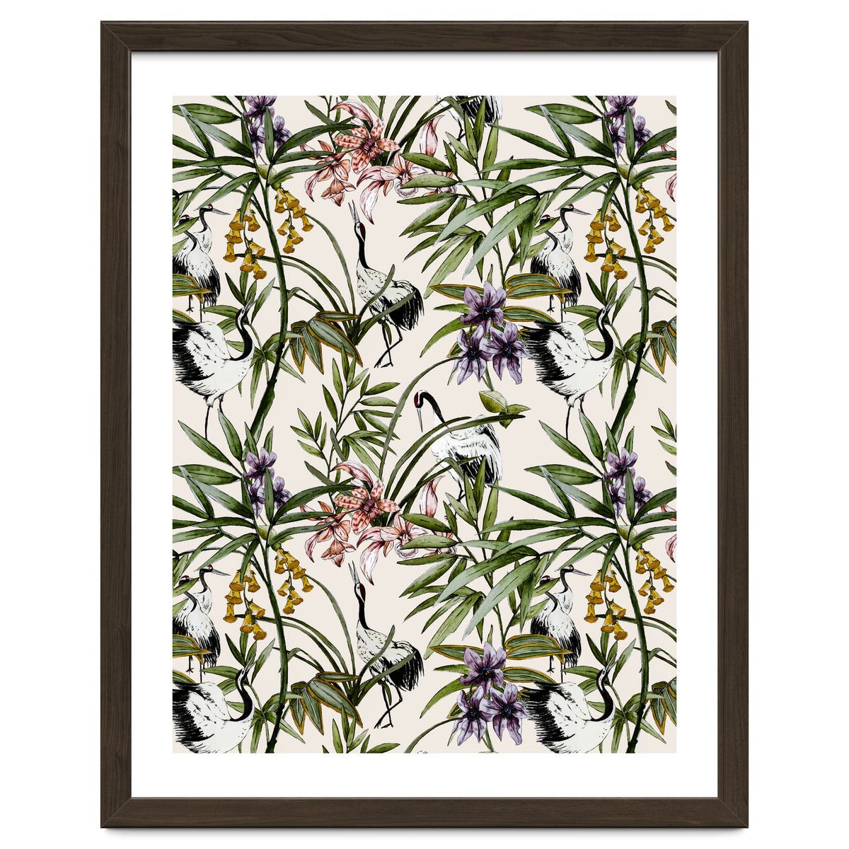 Asian crane pattern - 02