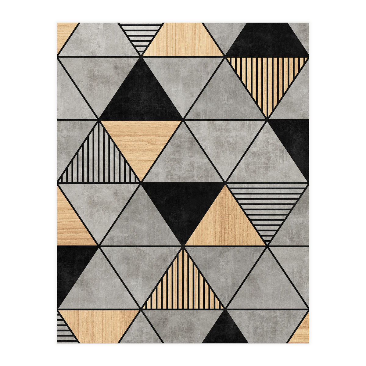 Concrete and Wood Triangles 2 (Print Only)