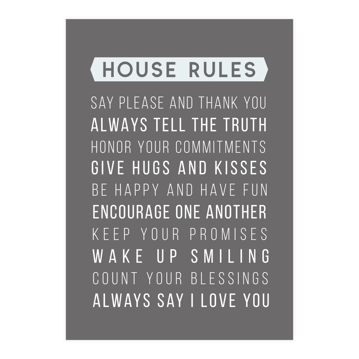 House Rules (Print Only)