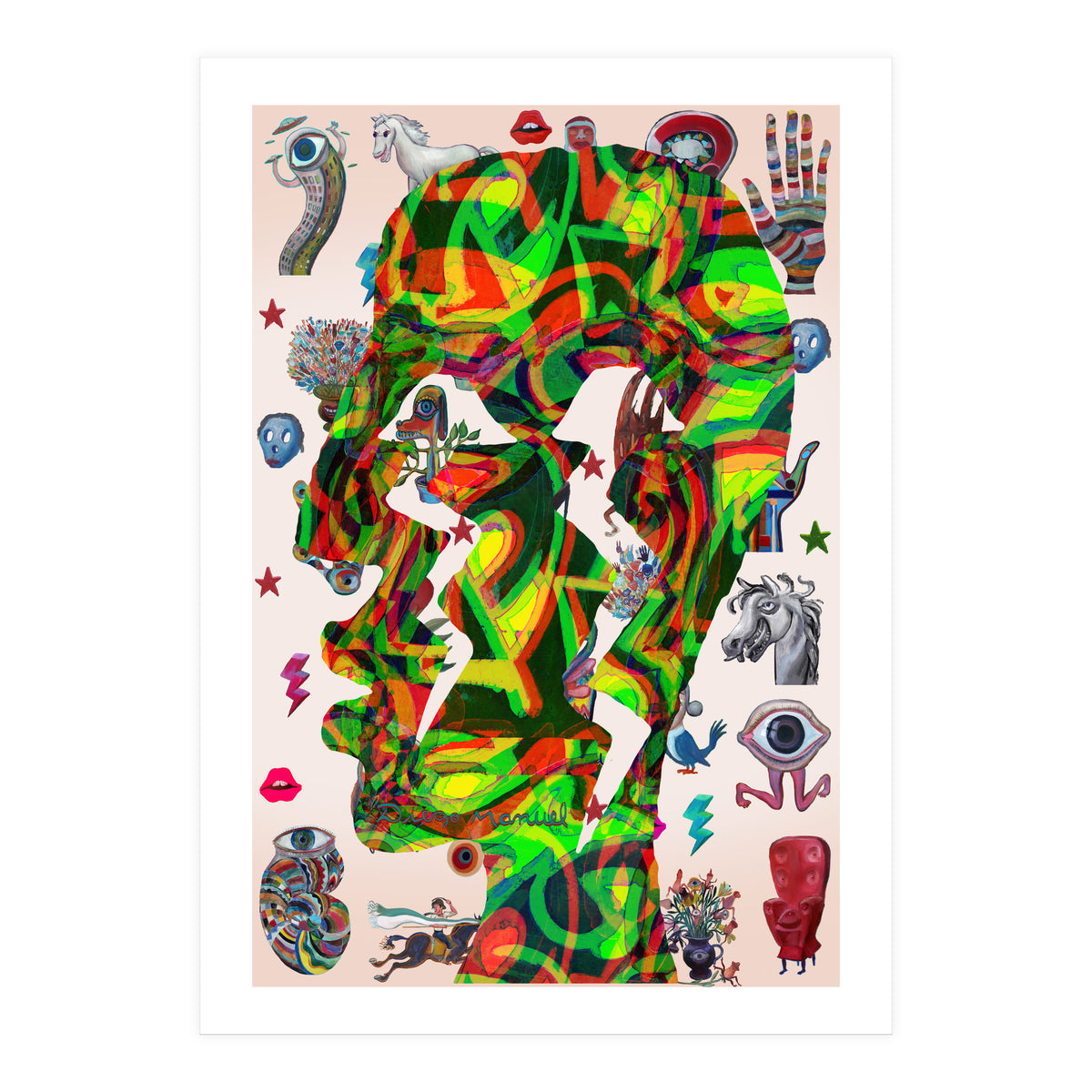 Perfil Con Rayos B 1 (Print Only)