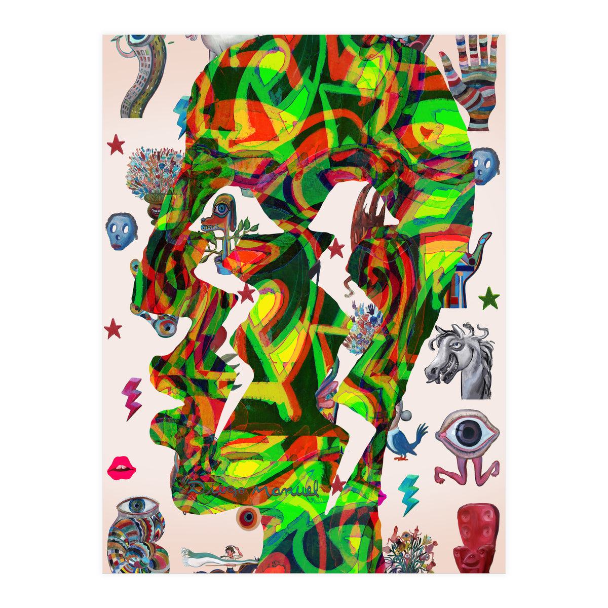 Perfil Con Rayos B 1 (Print Only)