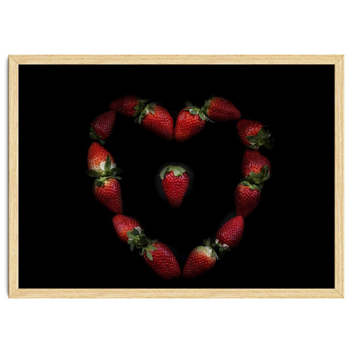 Heart of strawberries