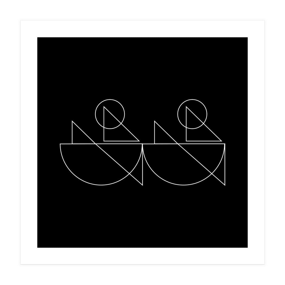 Kayakers | modern geometric (Print Only)