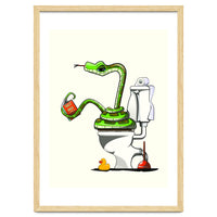 Snake on the Toilet, funny Bathroom humour