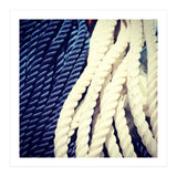 Blue and white fishing rope (Print Only) thumbnail