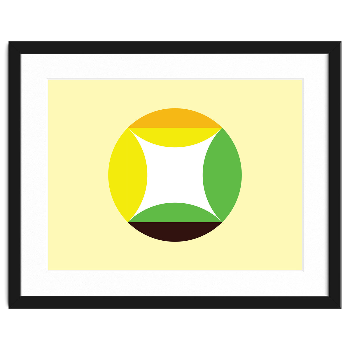 Geometric Shapes No. 21 - yellow, green & orange