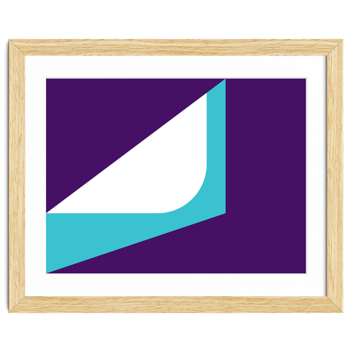 Geometric Shapes No. 22 - teal & purple